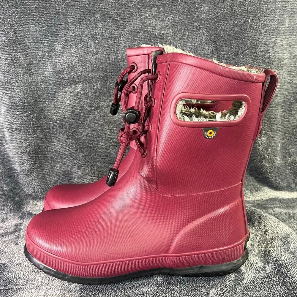 BOGS Amanda Plush II Waterproof Insulated Boots – Youth Size 3 – Berry Pink